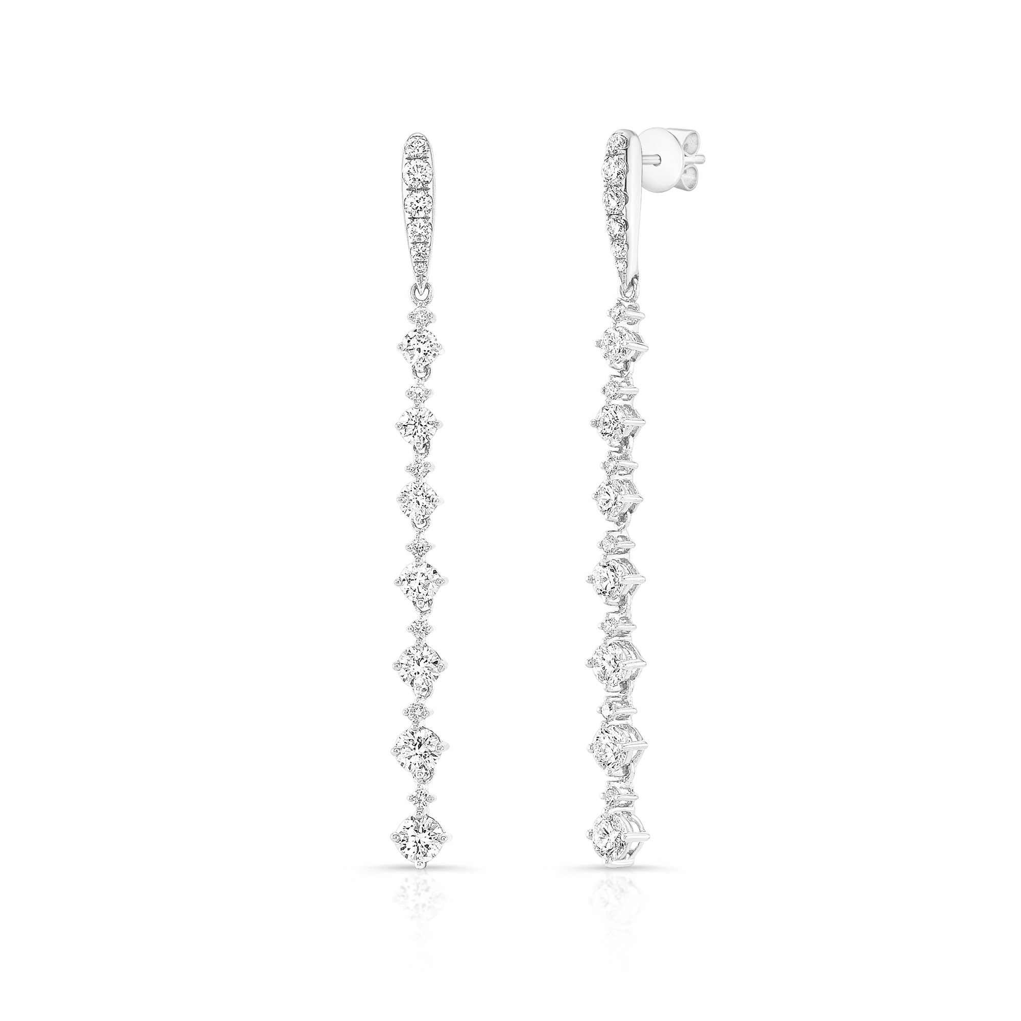 White Gold 1 1/2ctw Diamond Drop Earrings
