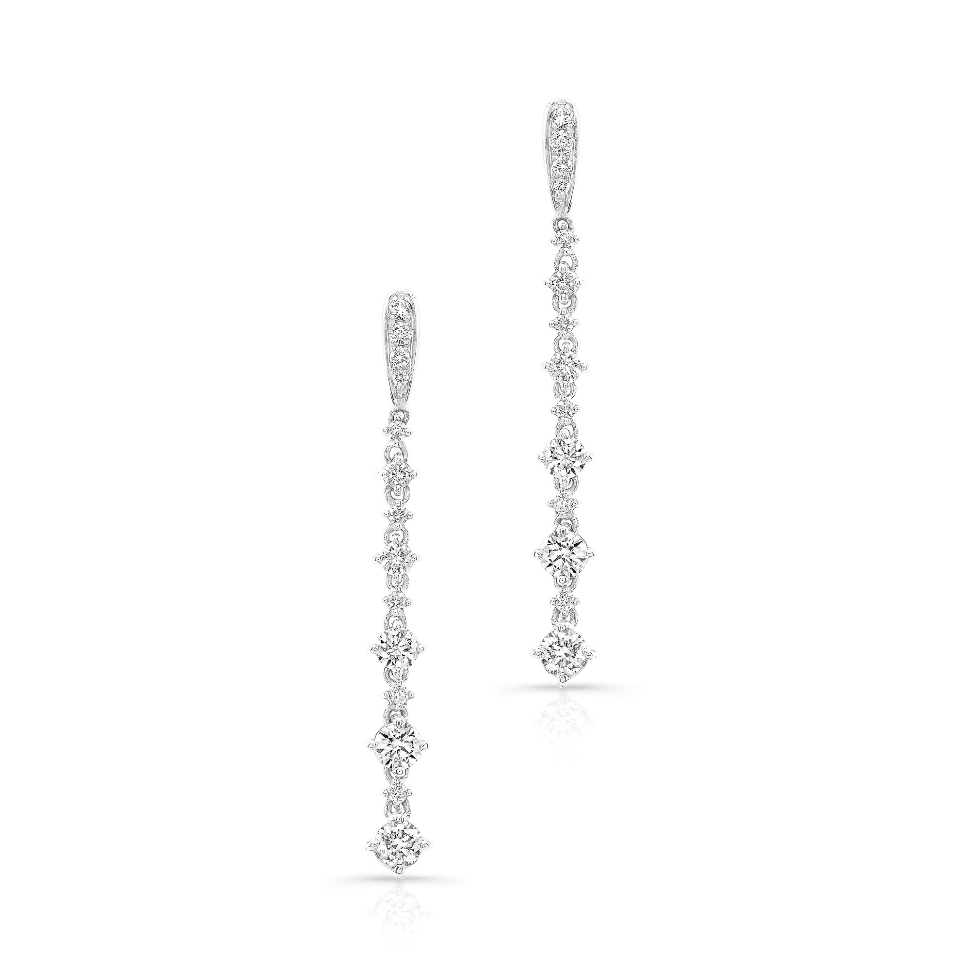 White Gold 1ctw Diamond Drop Earrings l Forevermark