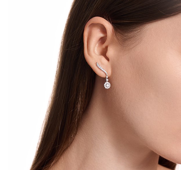 HEARTS ON FIRE Vela Diamond Drop Earrings in 18K White Gold