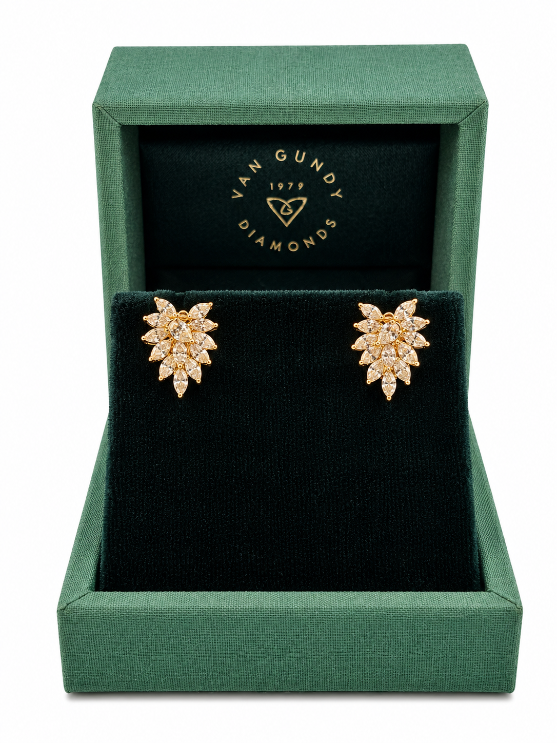 2ctw Fancy Light Yellow Diamond Floral Earrings