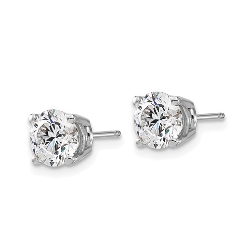 2ctw Round Lab Grown Diamond White Gold Solitaire Earrings