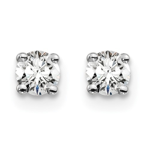 1/3ctw Round Lab Grown Diamond White Gold Solitaire Earrings