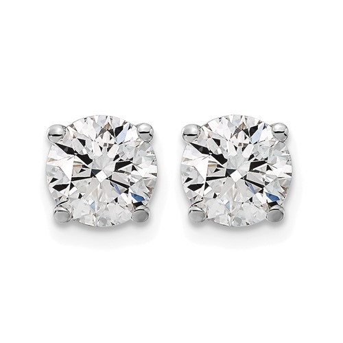 2ctw Round Lab Grown Diamond White Gold Solitaire Earrings