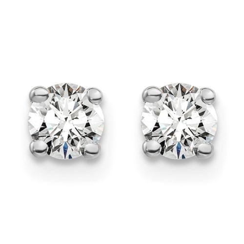1/2ctw Round Lab Grown Diamond White Gold Solitaire Earrings