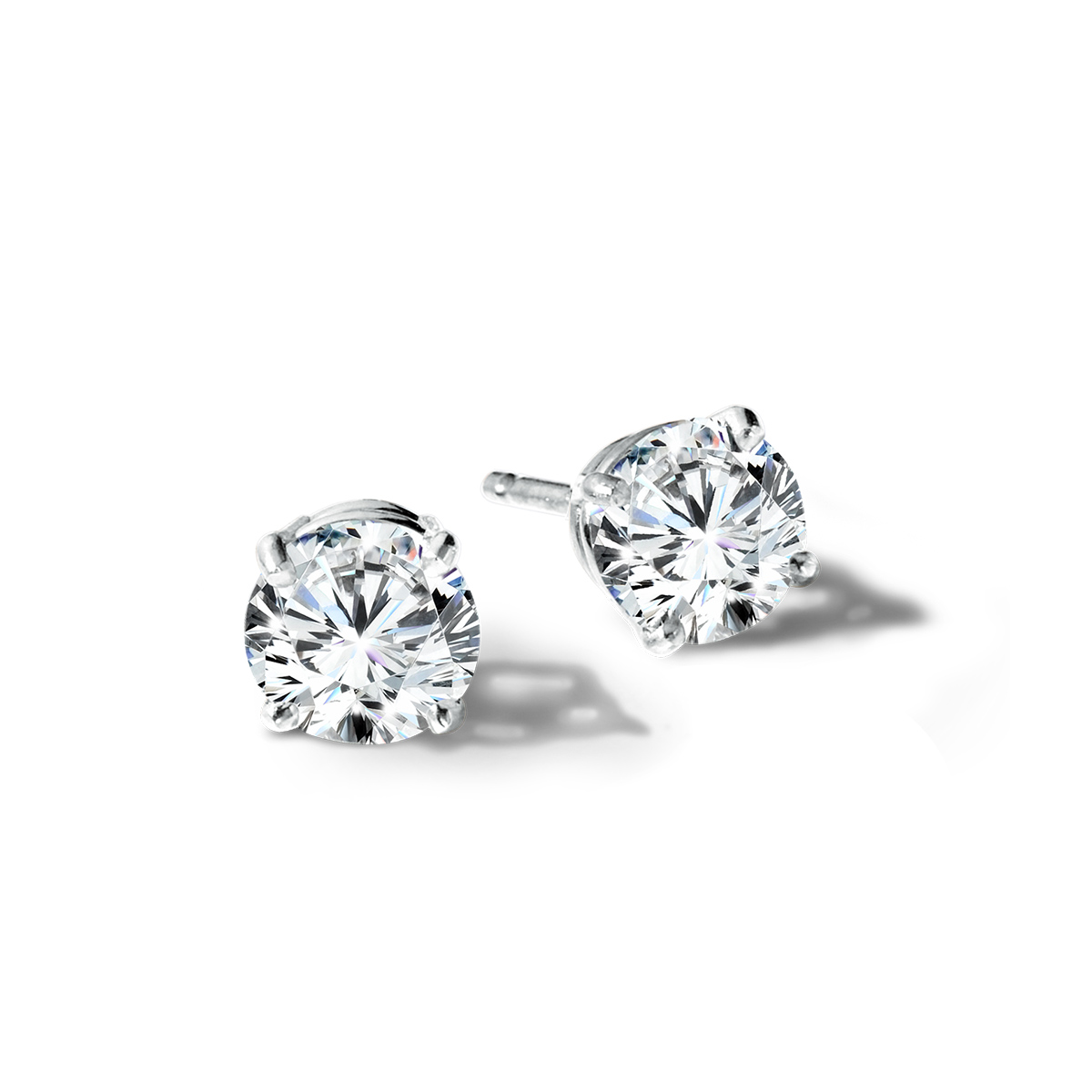 1/2ctw Lab Grown Round Diamond Solitaire Earrings