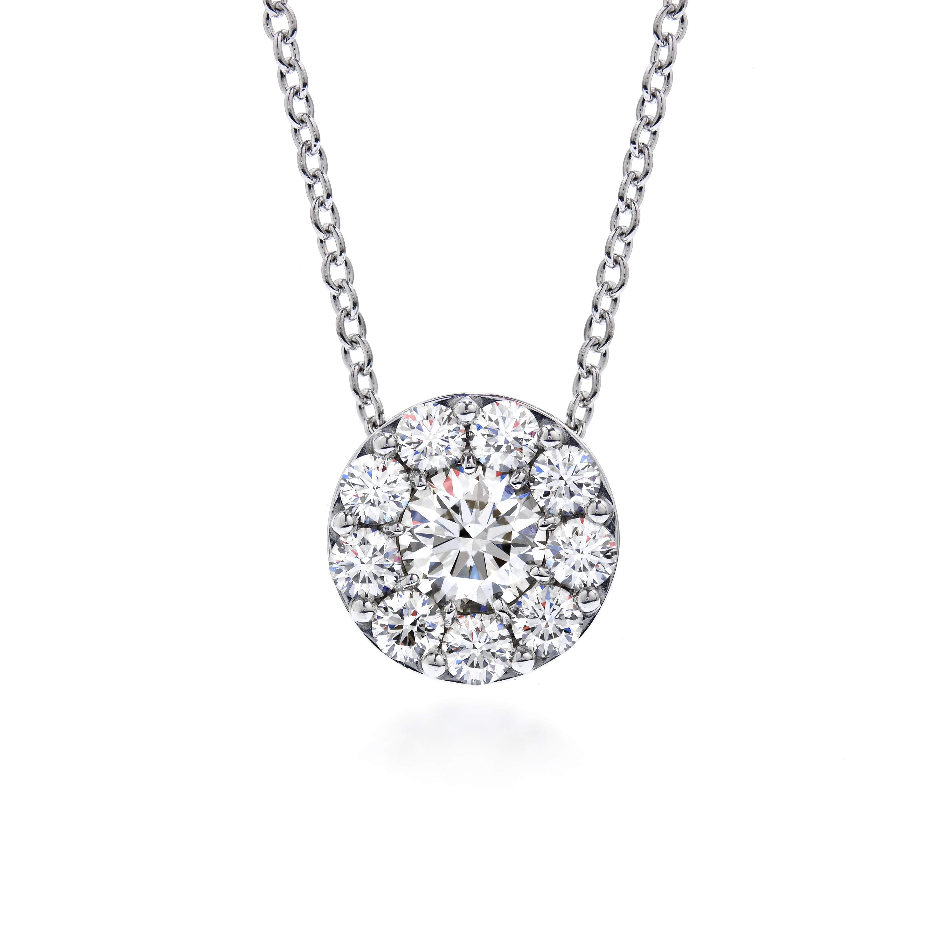HEARTS ON FIRE 1/2ctw Diamond Cluster White Gold Pendant Necklace l Fulfillment