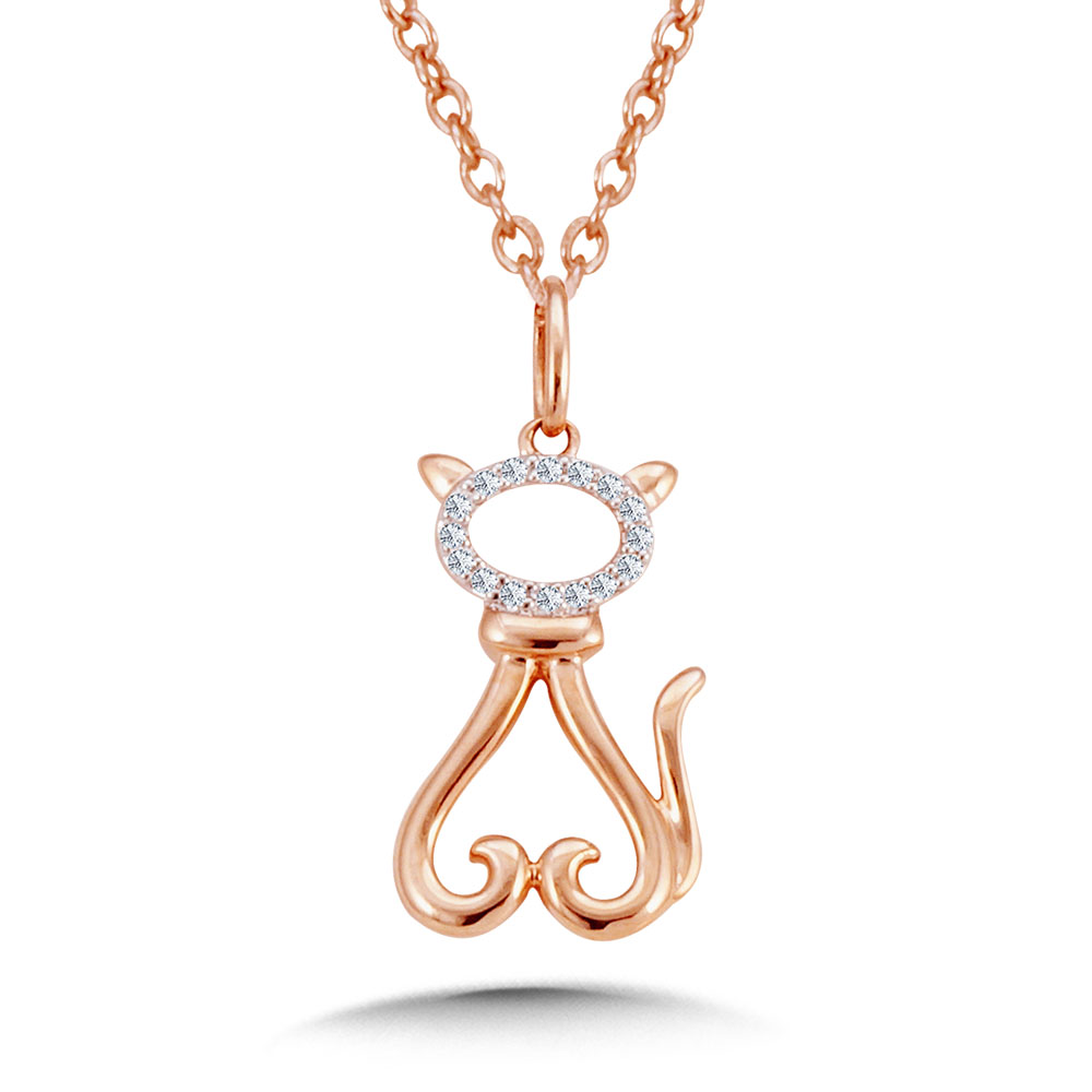 Diamond Cat Pendant