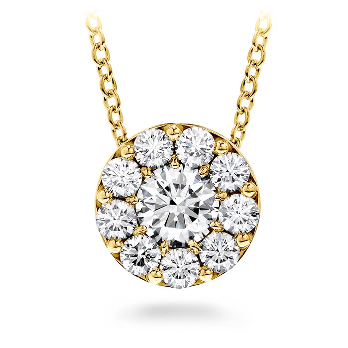 HEARTS ON FIRE 1/2ctw Diamond Cluster Yellow Gold Pendant Necklace l Fulfillment