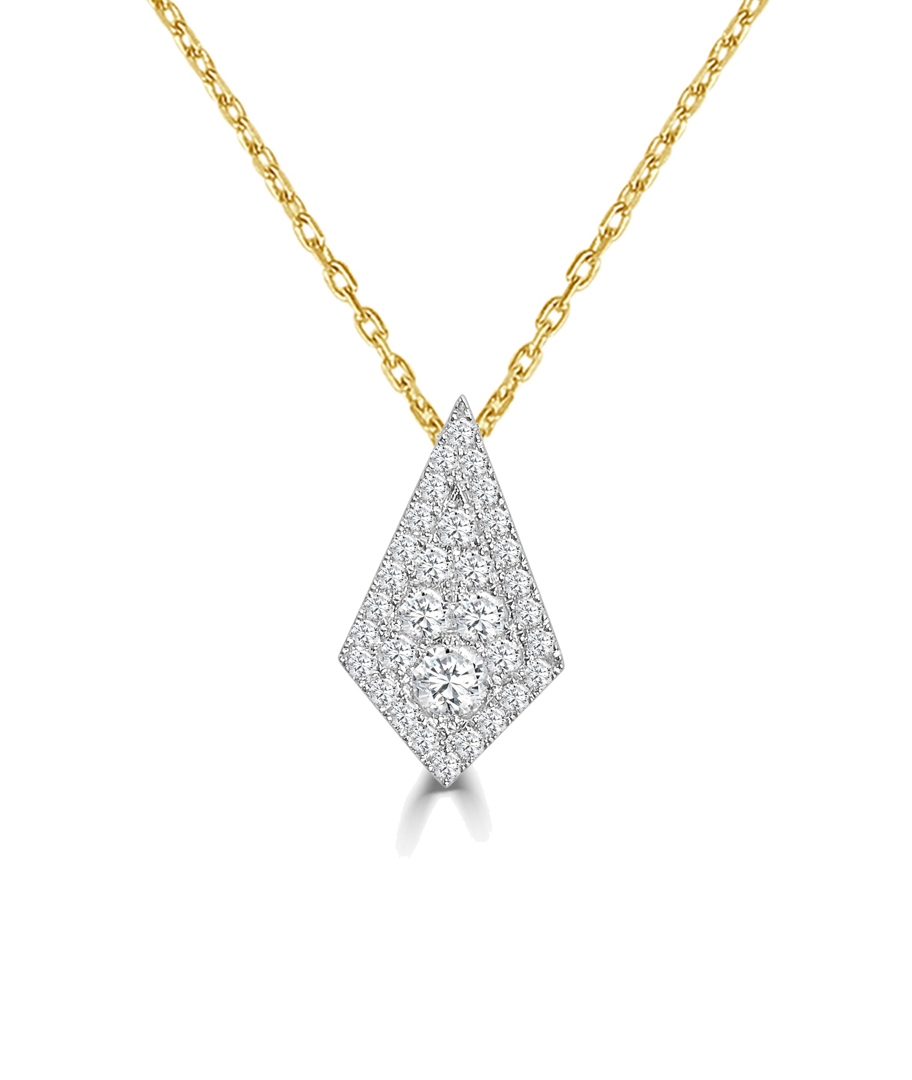 FREDERIC SAGE 3/4ctw Diamond Kite Shaped Pendant Necklace l Firenze ll