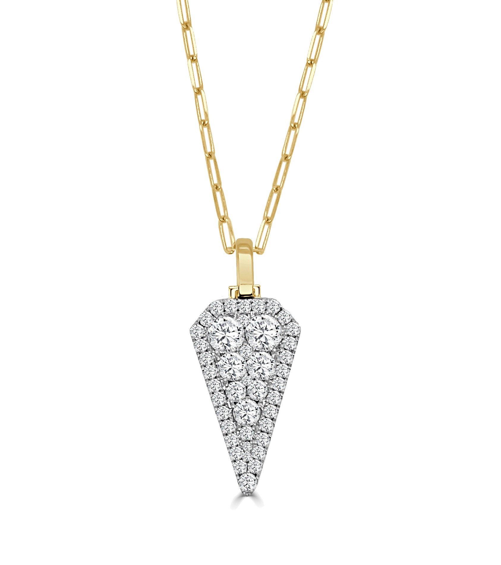 1 1/4ctw Diamond Arrow Pendant with Paperclip chain l FREDERIC SAGE