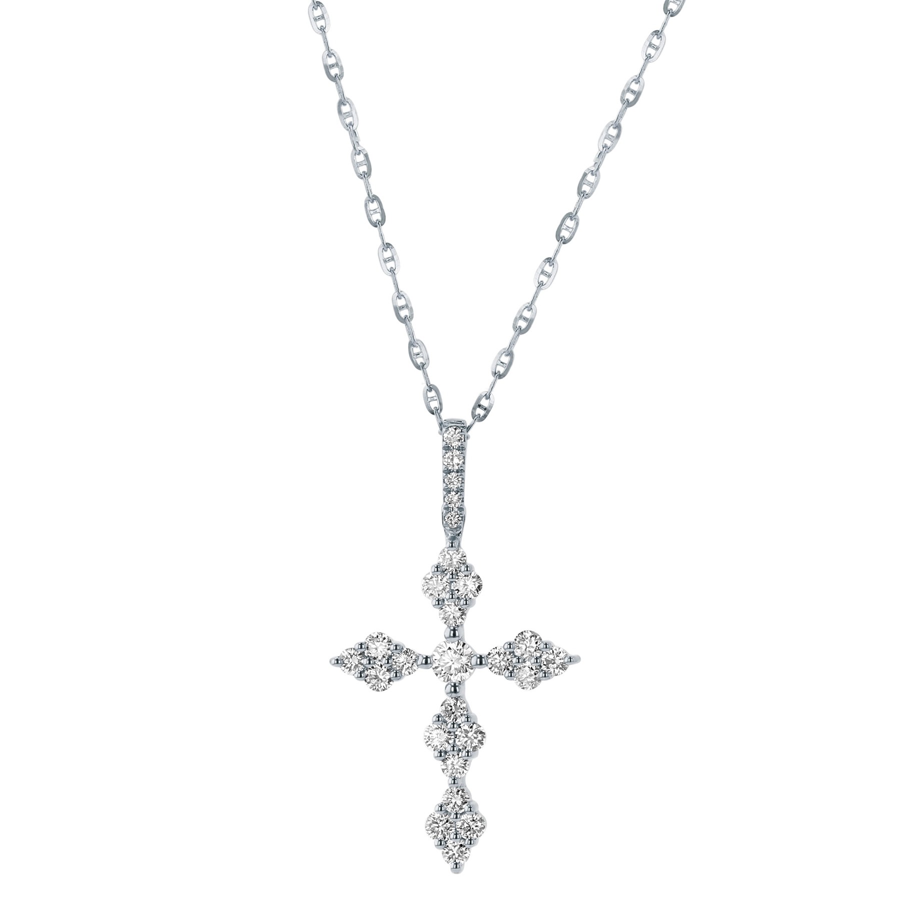 Diamond Cross Necklace - Nano Benny Cross - IF & Co.