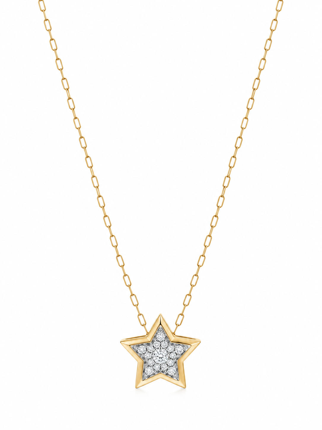 3/20cts Diamond Star Pendant Necklace l 18 inches
