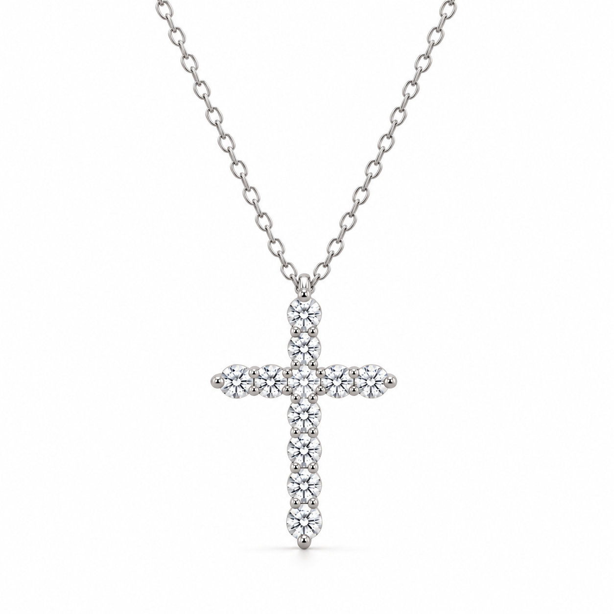 1/3ctw Natural Diamond Cross Pendant Necklace in 14K Yellow Gold l 18 inches