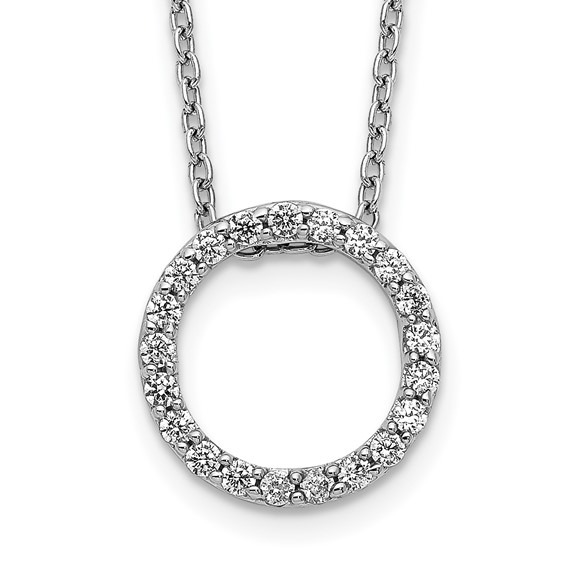 Lab Grown Circle Diamond Necklace .25tcw
