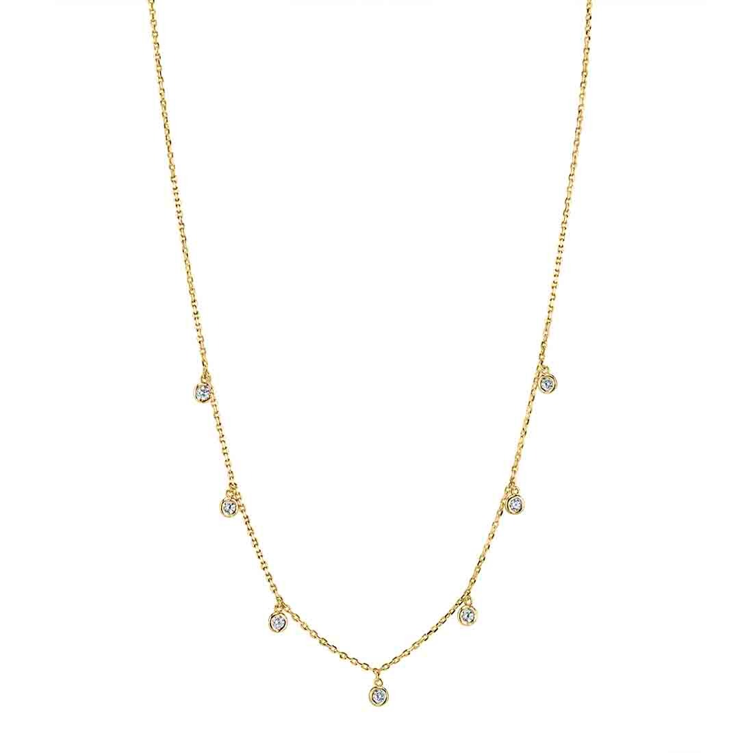 1ctw Diamonds by the Yard Yellow Gold Necklace l 18 inches