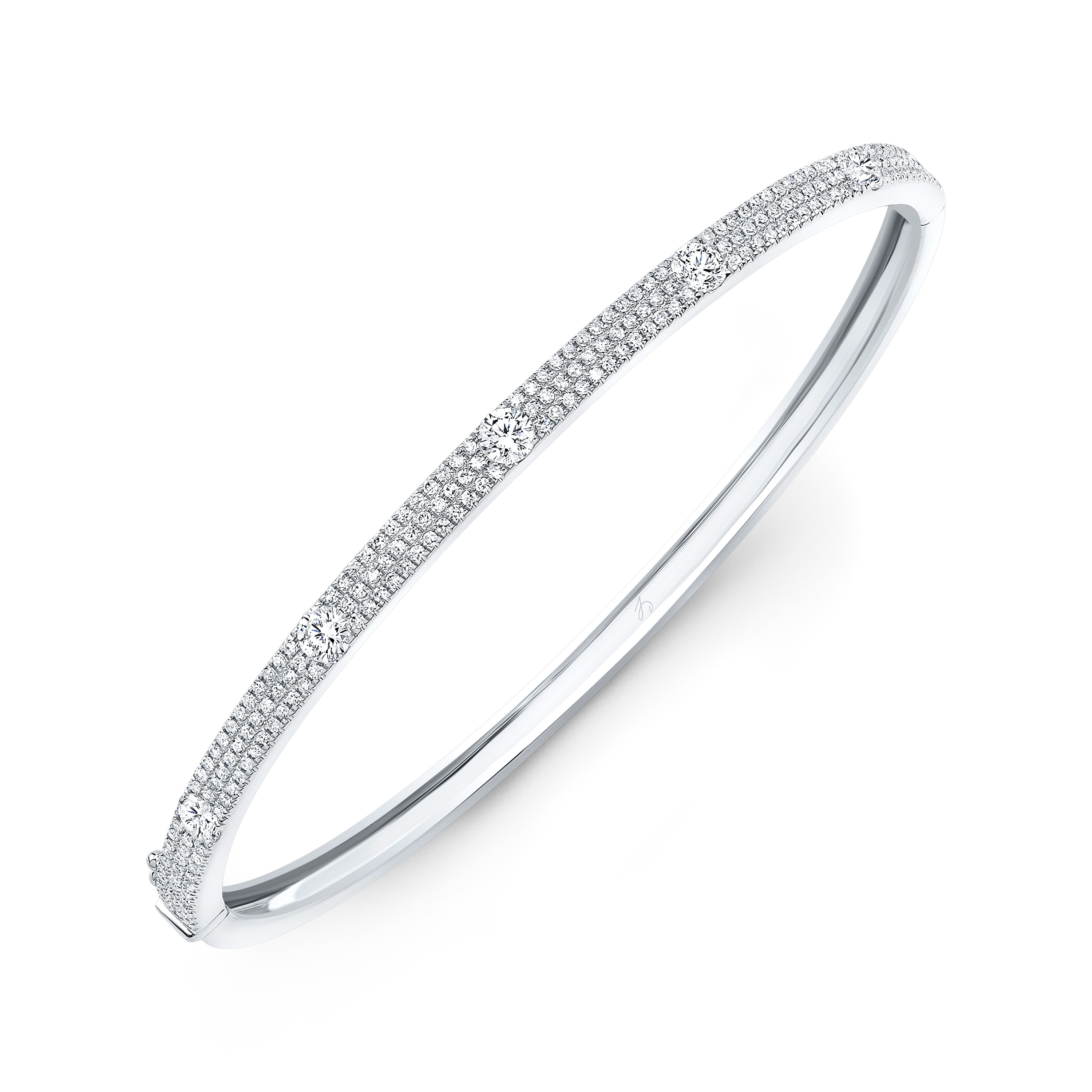White Gold Diamond Pave Bangle