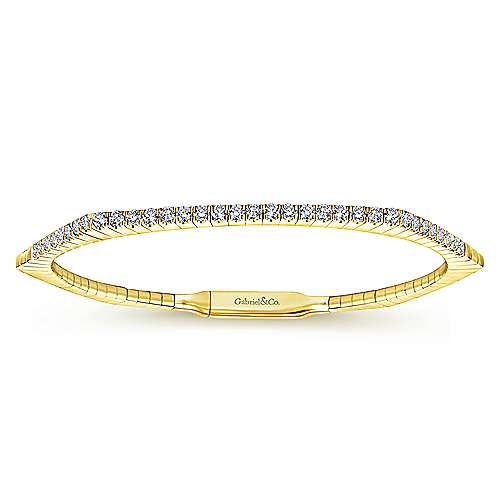 6.5" 14KYG 1.11cttw Diamond Fashion Bangle