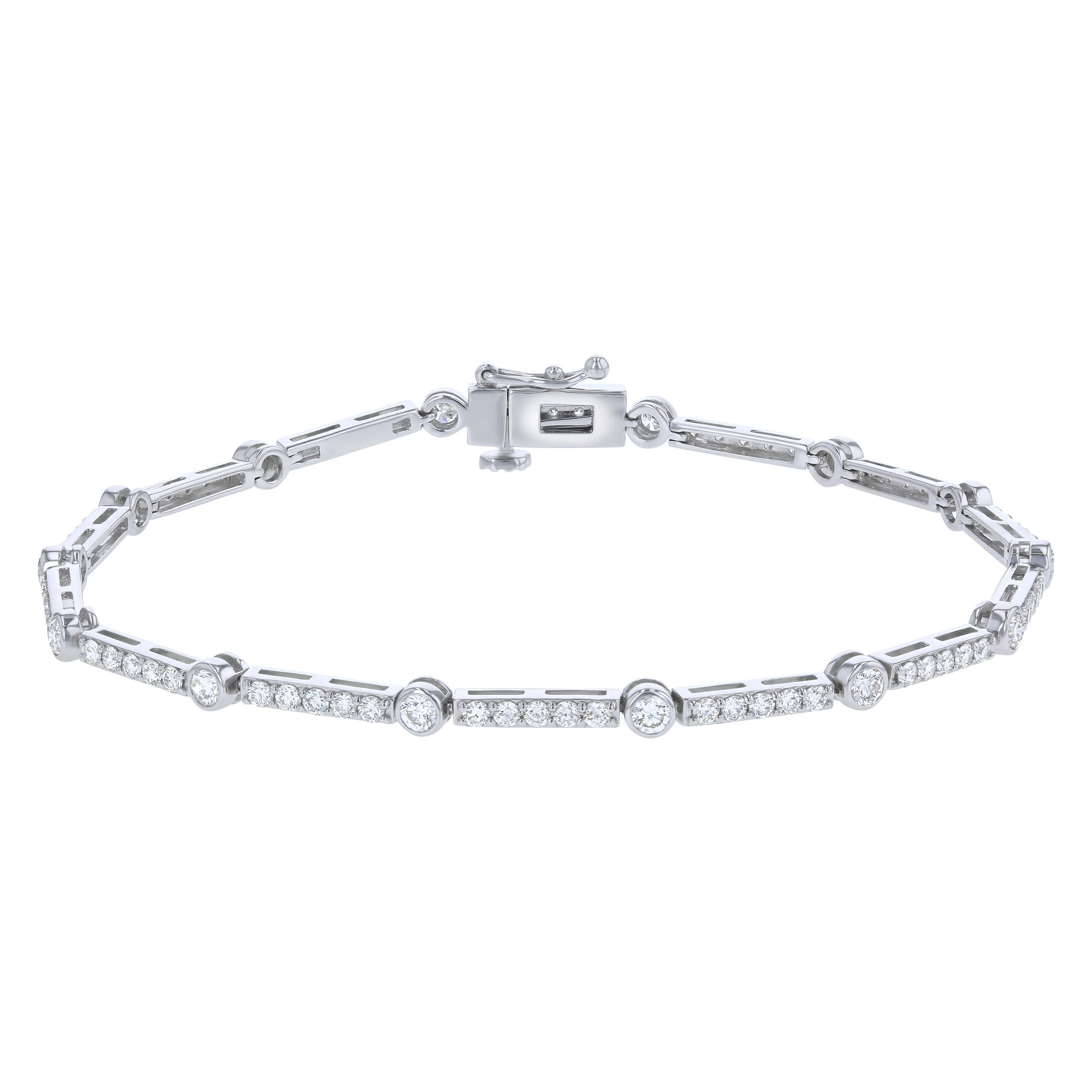 White Gold 2ctw Round Diamond Tennis Bracelet