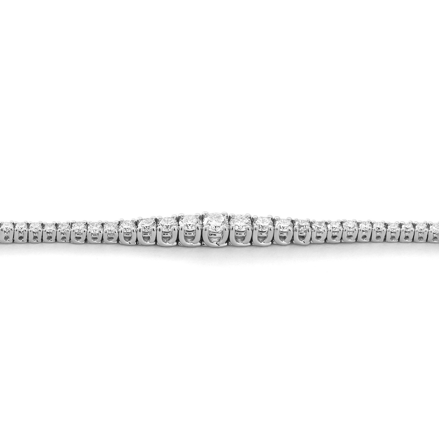 2 3/4ctw Diamond White Gold Waves Tennis Bracelet