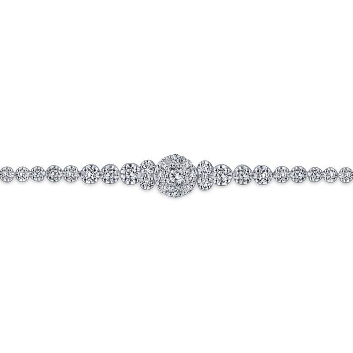 1 1/2ctw Diamond White Gold Tennis Bracelet