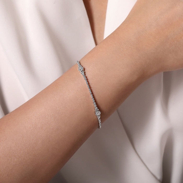 1 1/2ctw Diamond White Gold Tennis Bracelet