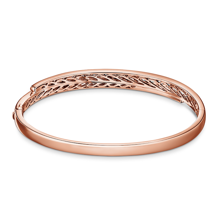 HEARTS ON FIRE Vela Crossover 1 3/20ctw Diamond Bangle Bracelet in 18K Rose Gold