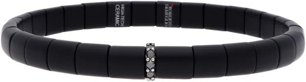 ROBERTO DEMEGLIO Pura Black Ceramic and Black Diamond Bracelet l 7 1/2 inches