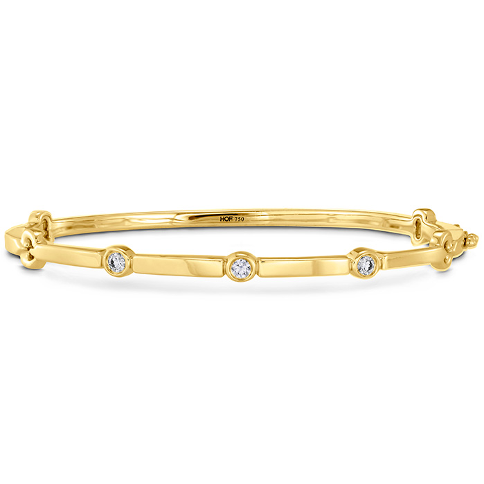 HEARTS ON FIRE Yellow Gold 3/20ctw Copley Multi Stone Diamond Bangle