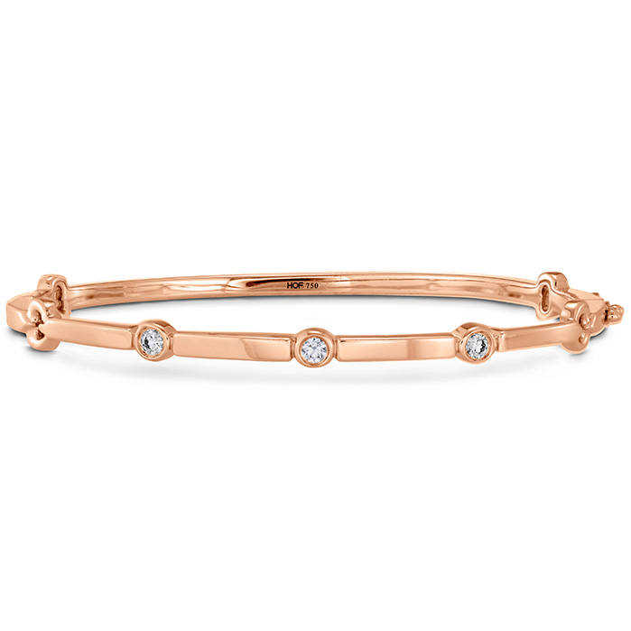 HEARTS ON FIRE Rose Gold 3/20ctw Copley Multi Stone Diamond Bangle Bracelet