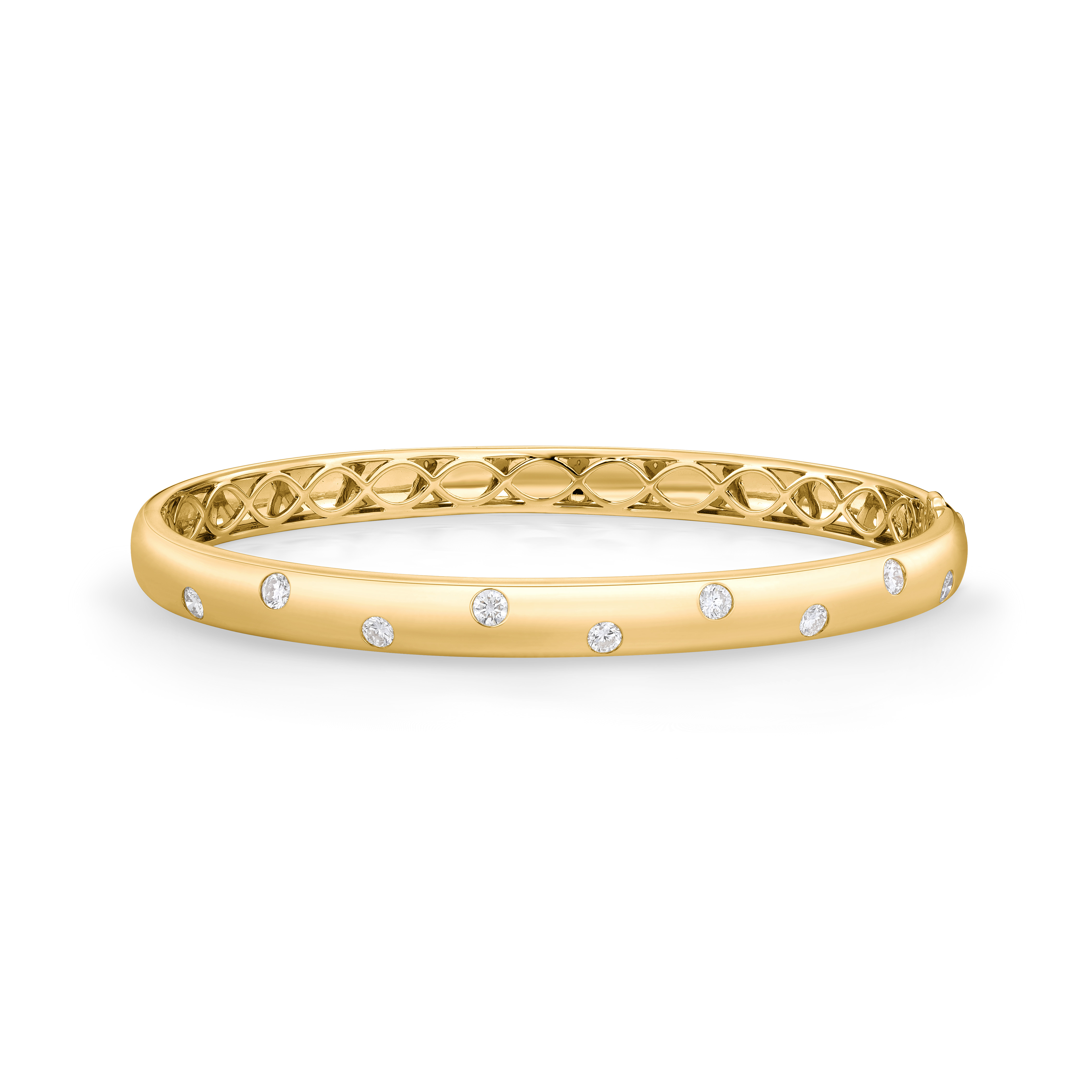 3/4ctw Diamond Bangle Bracelet in 18k Yellow Gold