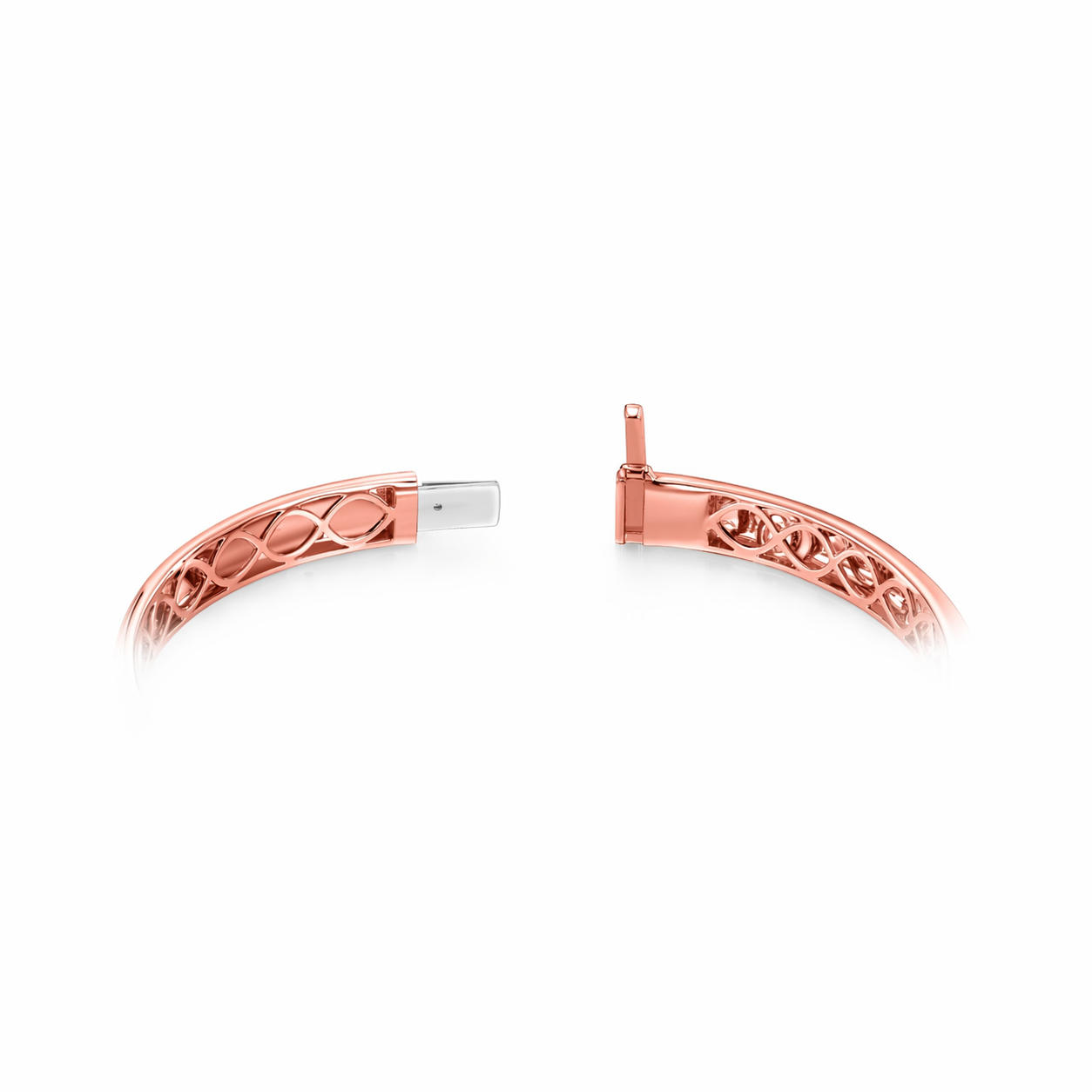 3/4ctw Diamond Bangle Bracelet in 18k Rose Gold