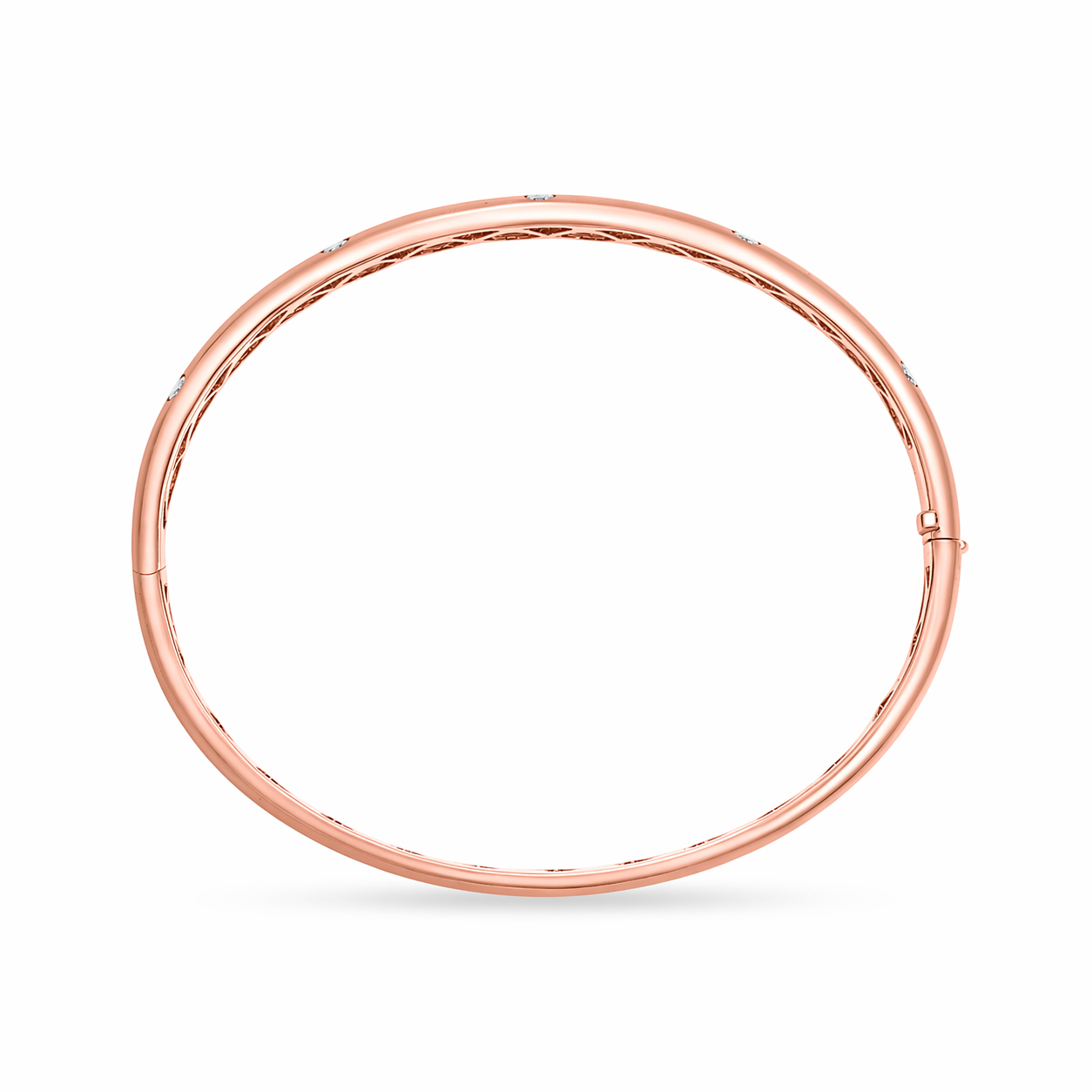 3/4ctw Diamond Bangle Bracelet in 18k Rose Gold