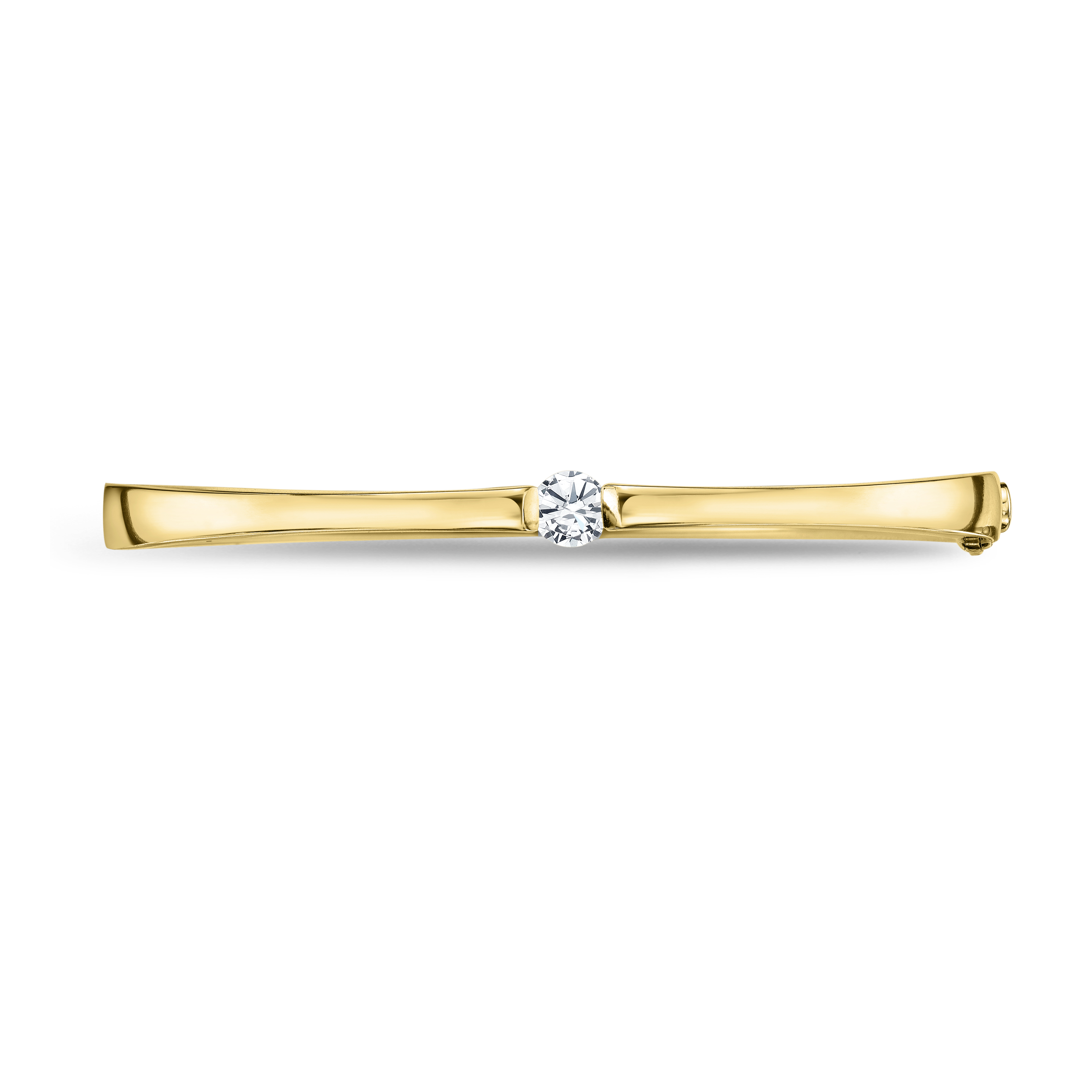 Yellow Gold 4/10ctw Diamond Solitaire Bangle Bracelet