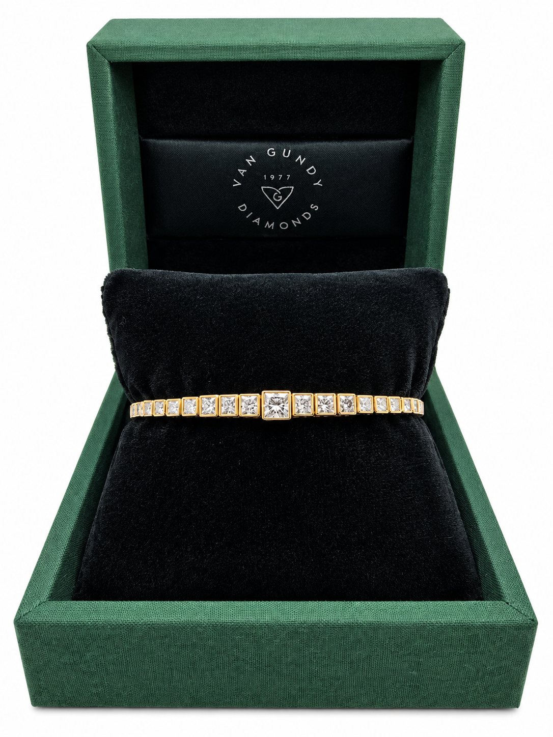 One-of-a-Kind Graduated 4ctw Diamond Flex Bangle Bracelet in 14k Yellow Gold l 6.75inches