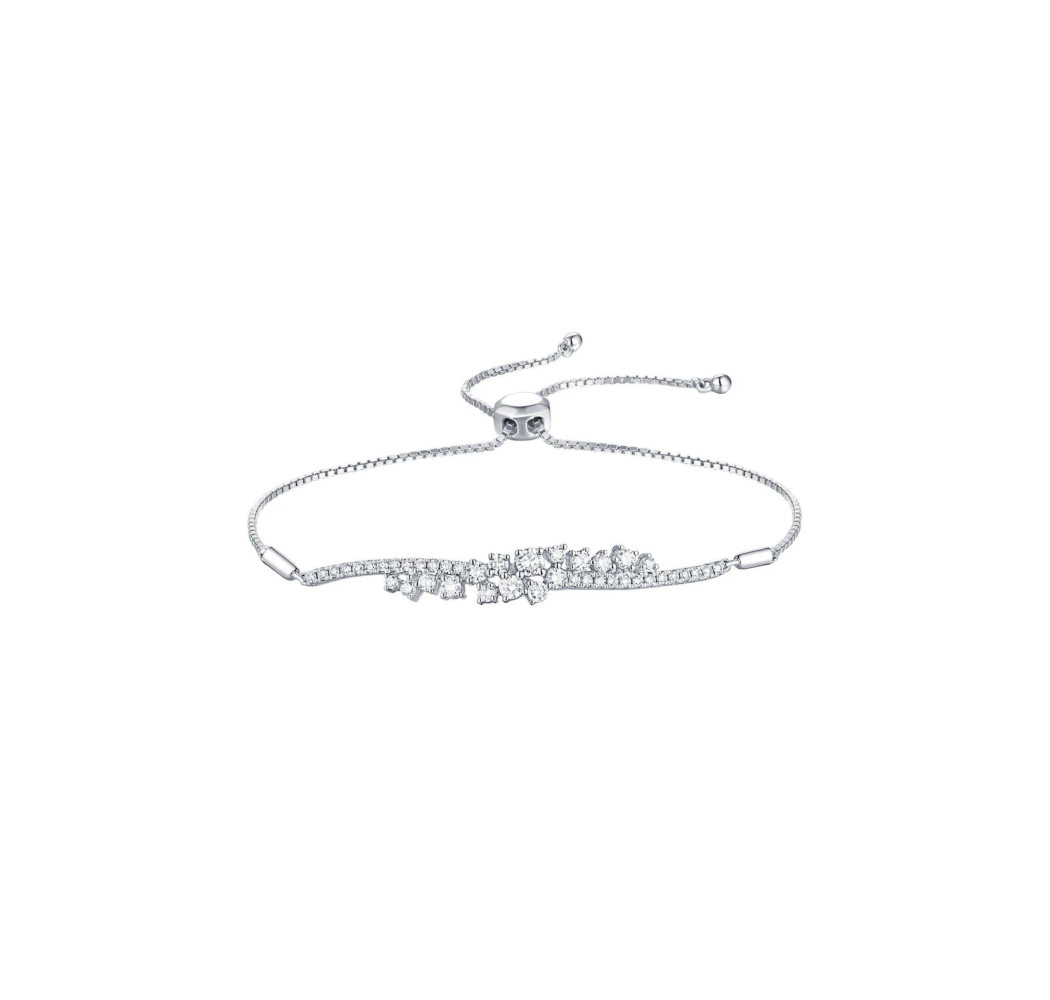 3/4ctw Lab Grown Diamond White Gold Bracelet | Drizzle