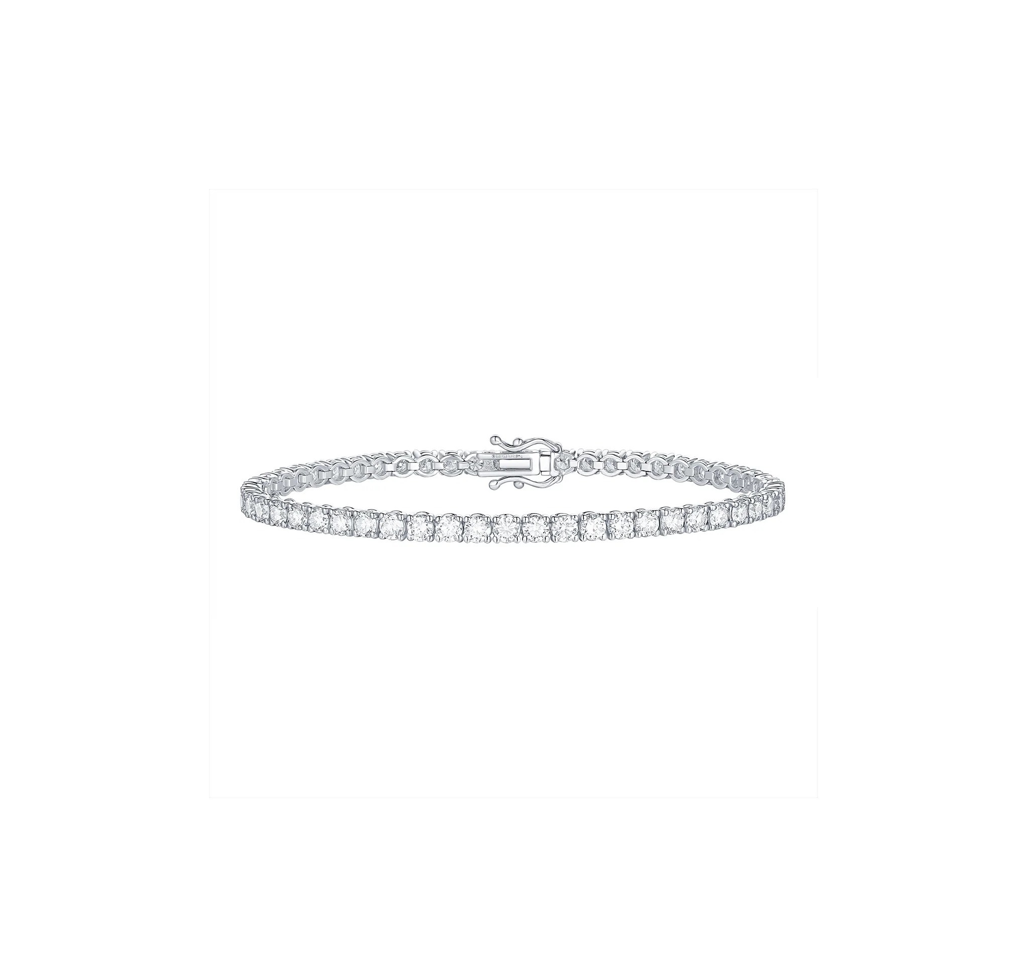 4ctw Lab Grown Diamond White Gold Tennis Bracelet