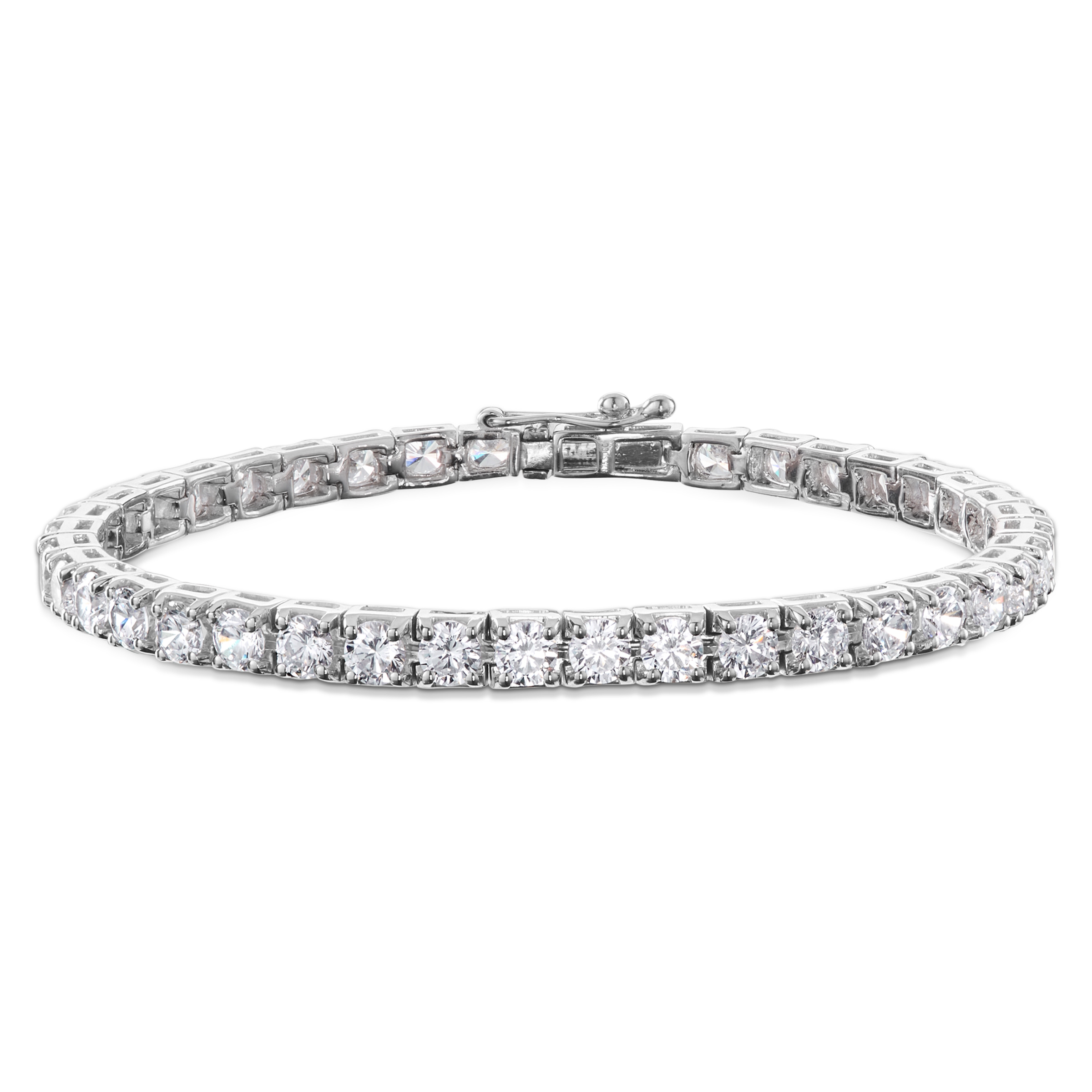 10ctw Lab Grown Diamond White Gold Tennis Line Bracelet