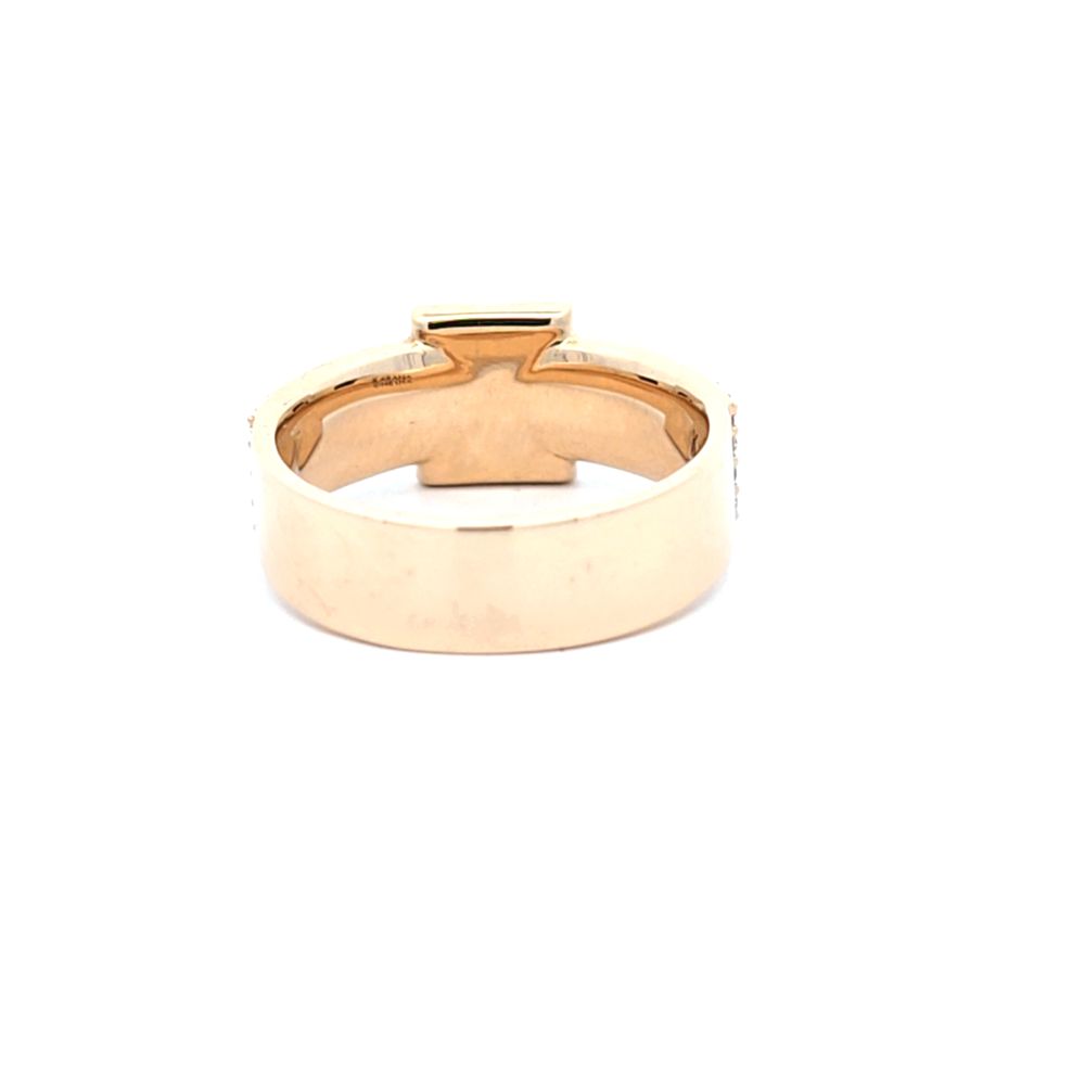 KABANA Rubelite and 1/2ctw Diamond Yellow Gold Mother of Pearl Ring