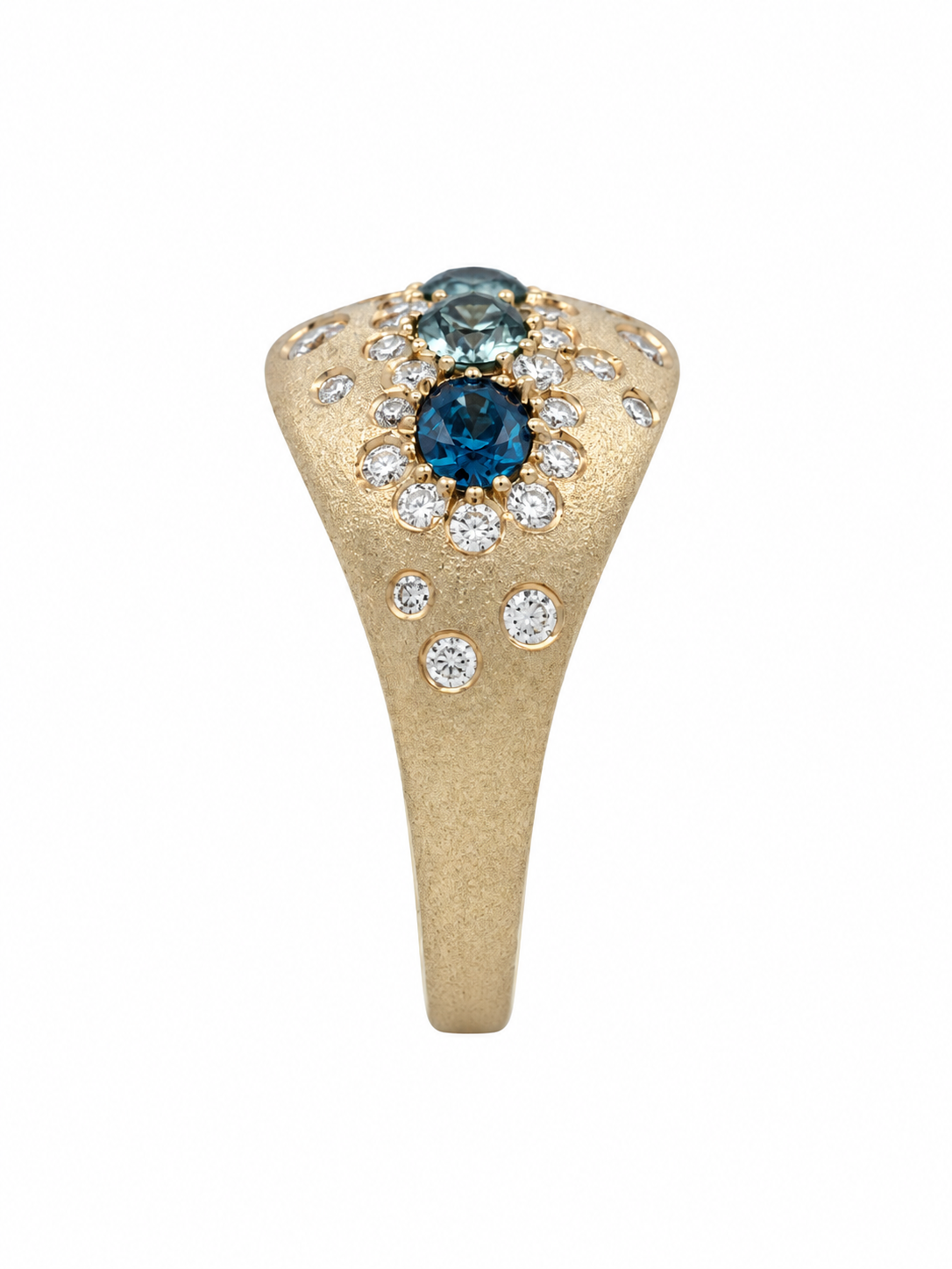 Montana Sapphire & Diamond 14K Yellow Gold Ring l Size 7