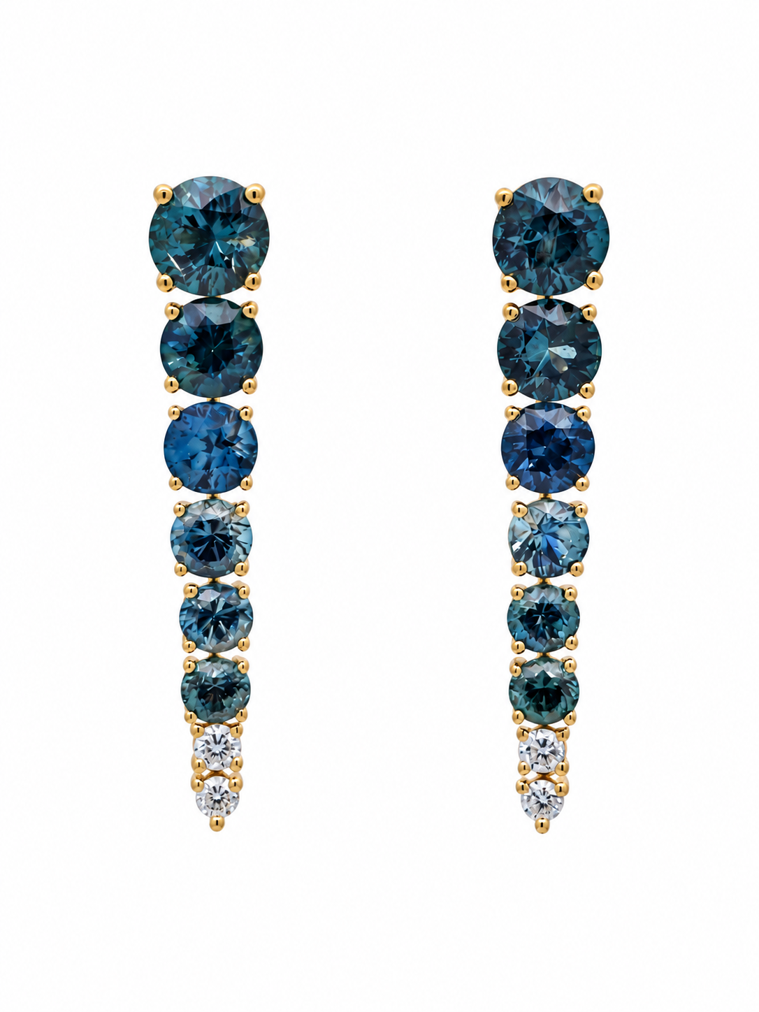 Montana Sapphire & Diamond Graduated Drop Earrings