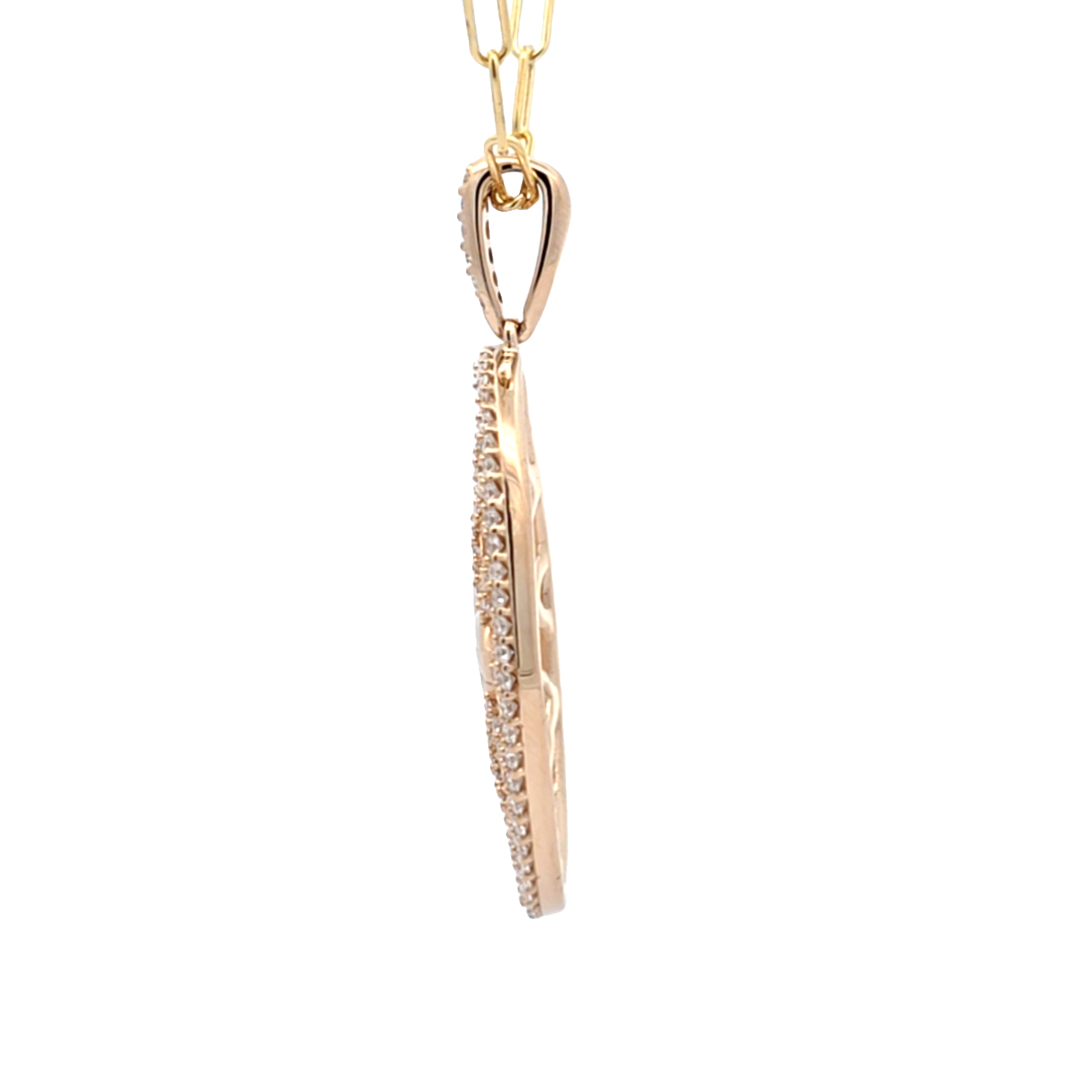 KABANA Diamond and Mother of Pearl Yellow Gold Pendant Necklace l 18 inches