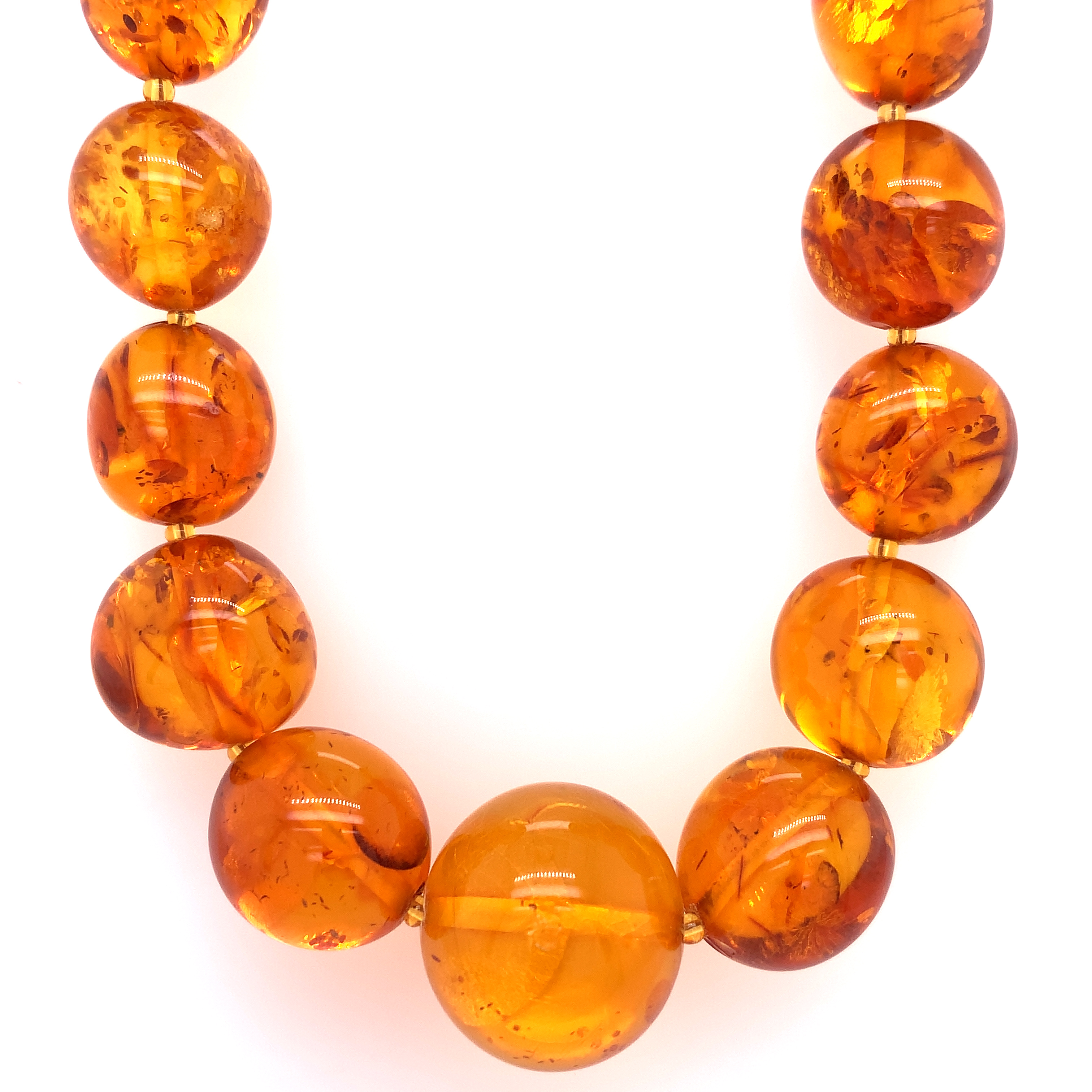 Vintage Baltic Amber Bead Necklace