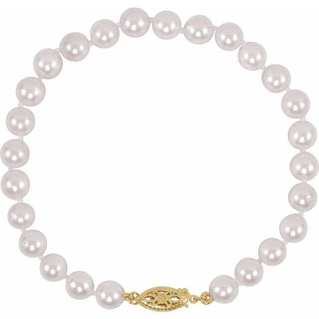 Cultured Akoya AAA Pearl Bracelet l 7 1/4 inches