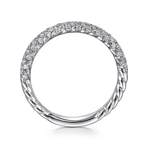 White Gold 1/3ctw Diamond Pave Band