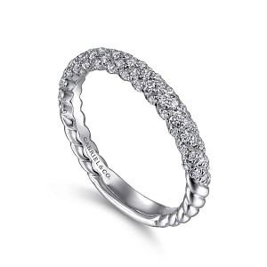 White Gold 1/3ctw Diamond Pave Band
