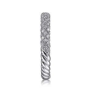 White Gold 1/3ctw Diamond Pave Band