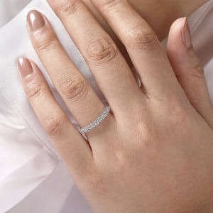 White Gold 1/3ctw Diamond Pave Band