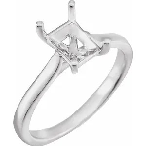 14KWG 7X5mm Solitaire Engagement Ring Mounting