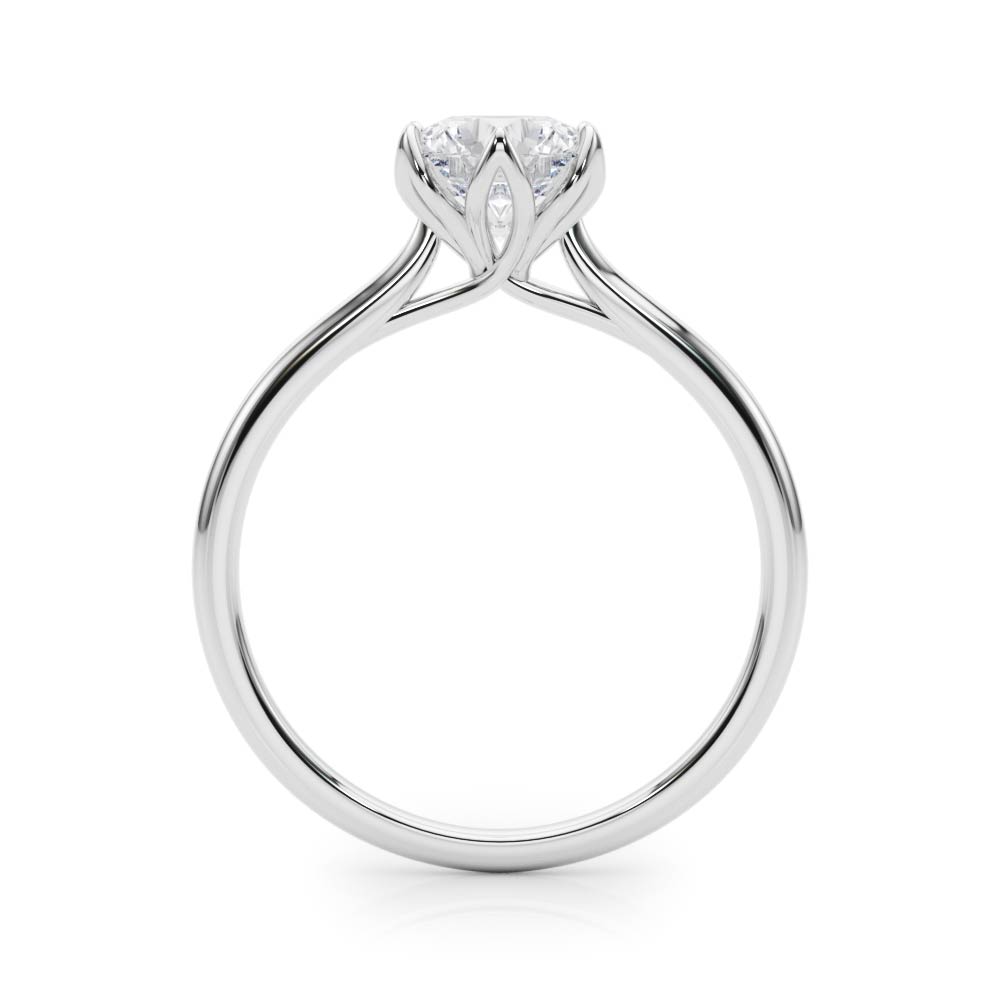 White Gold Round cut Solitaire Engagement Ring