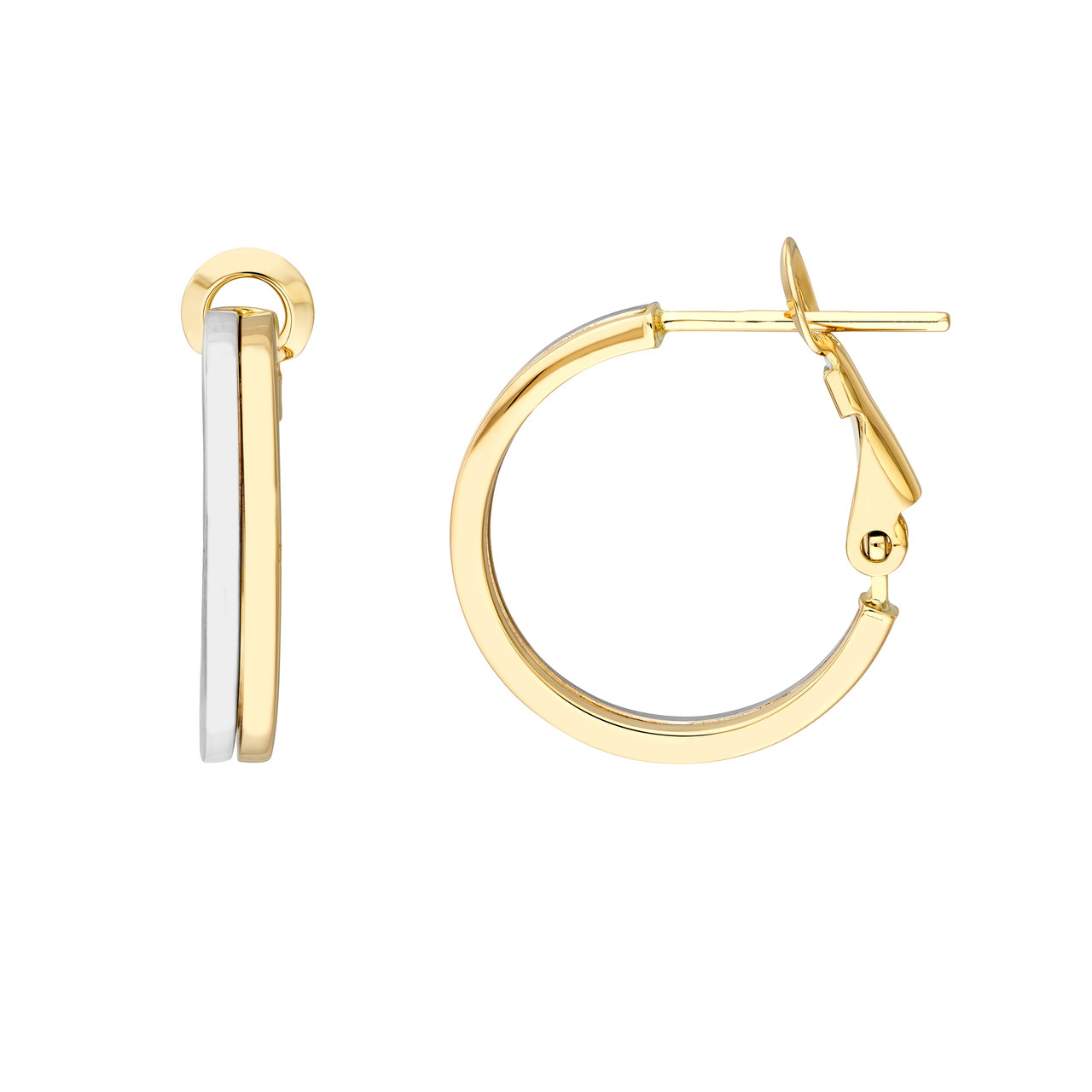 Small Hoop Earrings, 14K Gold Earrings, Hoop Earrings 14K Gold / 18mm